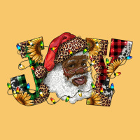 African American Santa Joy With Sunflowers Vintage Hoodie | Teevron
