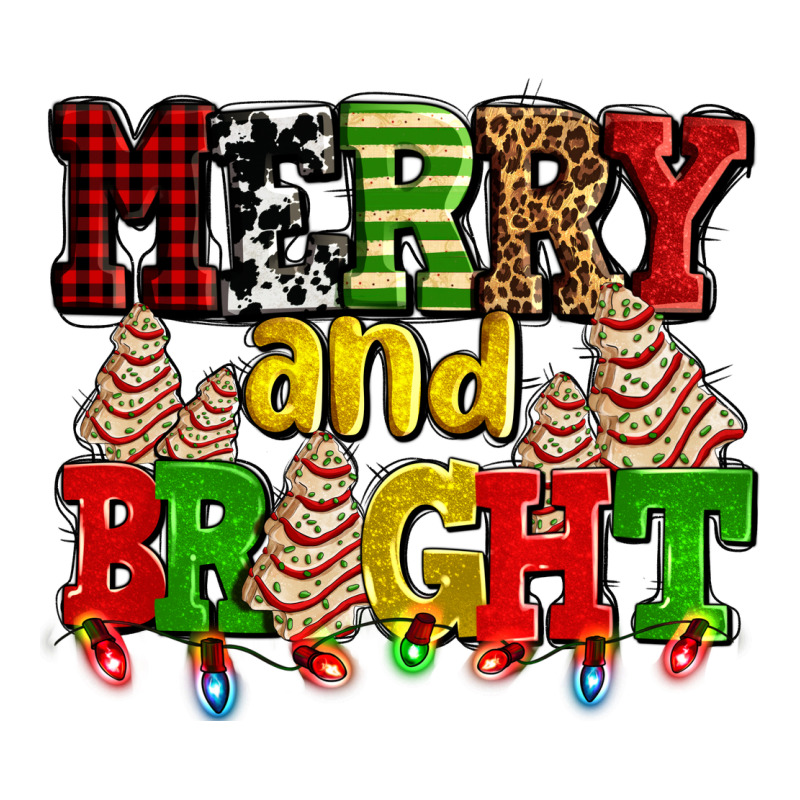 Merry And Bright With Christmas Tree  Cakes Ado Long Sleeve Tee by AdoDesignShop | Teevron