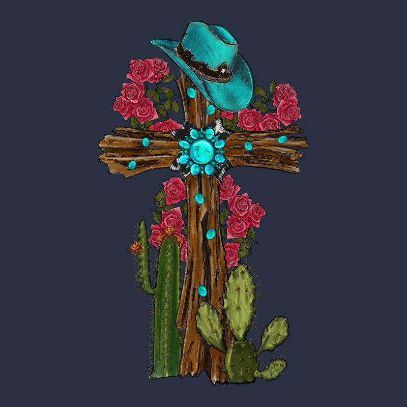 Cross Gemstone Cactus Roses Cowboy Hat Heavyweight Sweatshirt by RanaPortraitStore | Teevron