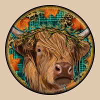 Fall Highland Cow Round Heavyweight Sweatshirt | Teevron