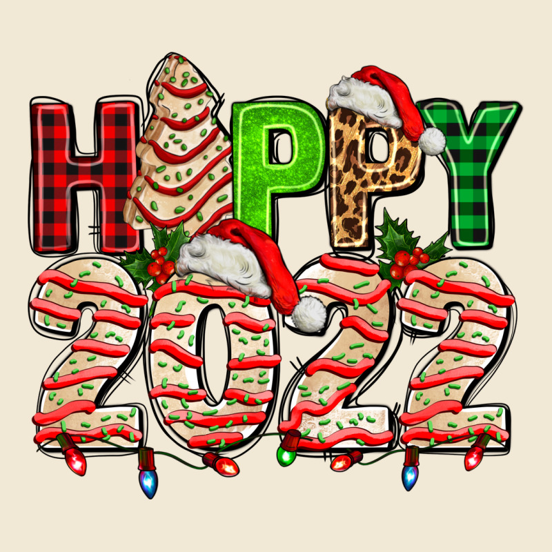 Happy 2022 With Christmas Tree Cake Ladies Tee by AdoDesignShop | Teevron