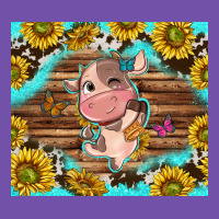 Western Cute Cow With Sunflower Premium Sweatshirt | Teevron