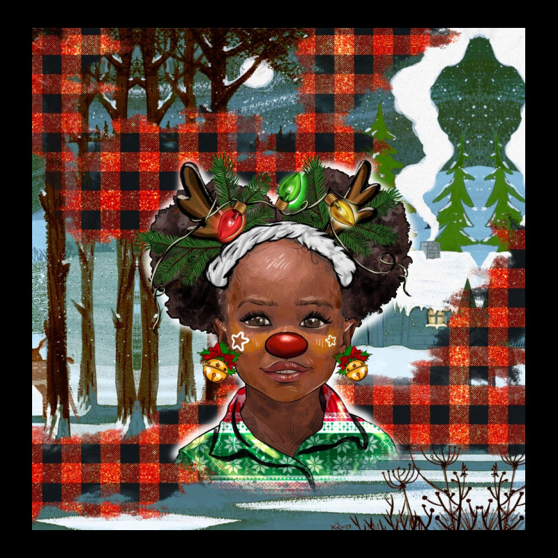 Christmas African Girl Premium Tee by BarkalooDesign | Teevron