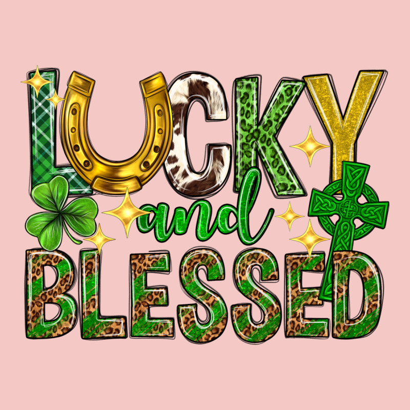 Lucky And Blessed St. Patricks Day Urban Heavy Tee by Neo Western | Teevron