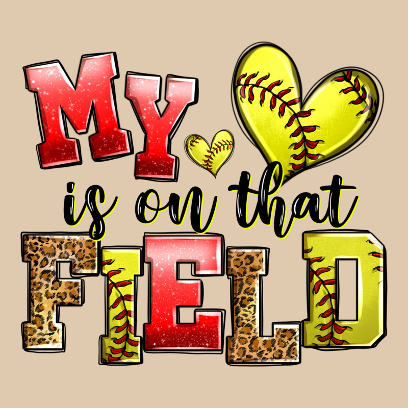 My Heart Is On That Field Softball Heavyweight Sweatshirt by Zillion Design Studio | Teevron
