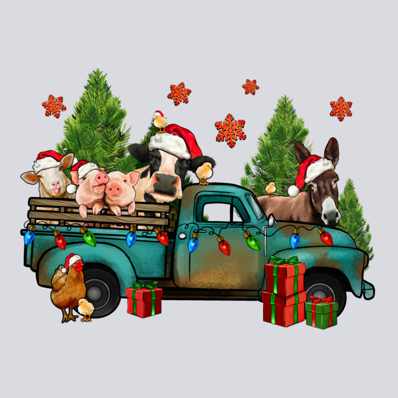 Christmas Farm Animals Truck Zipper Hoodie by Jasminsmagicworld | Teevron