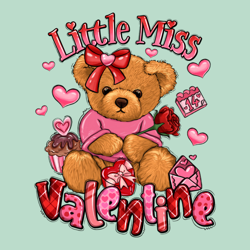 Little Miss Valentine Teddy Bear Premium Hoodie by LillyAllenDesigns | Teevron