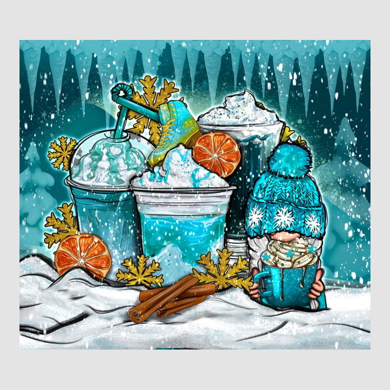 Winter Coffee Cups With Gnome Premium Sweatshirt by NancyCooperArtShop | Teevron
