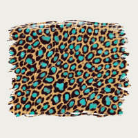 Leopard With Turquoise Glitter Zipper Hoodie | Teevron