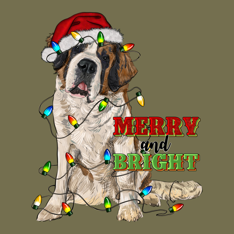 Merry And Bright Saint Bernard Vintage Hoodie by RanaPortraitStore | Teevron
