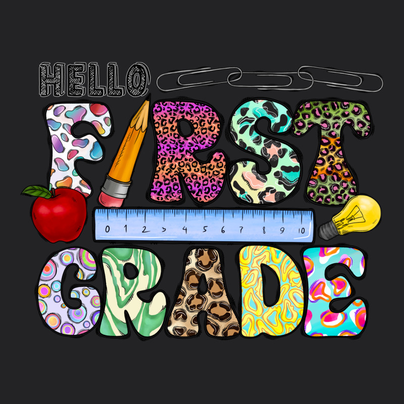 Hellofirstgrade Vintage Tee by CowhideDigitalArt | Teevron