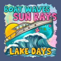 Boat Waves Sun Rays Lake Days Vintage Hoodie | Teevron