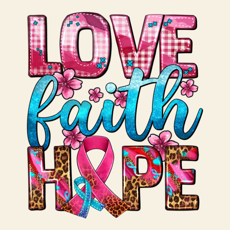 Love Faith Hope With Cancer Ribbon  Ado Vintage Tee by AdoDesignShop | Teevron