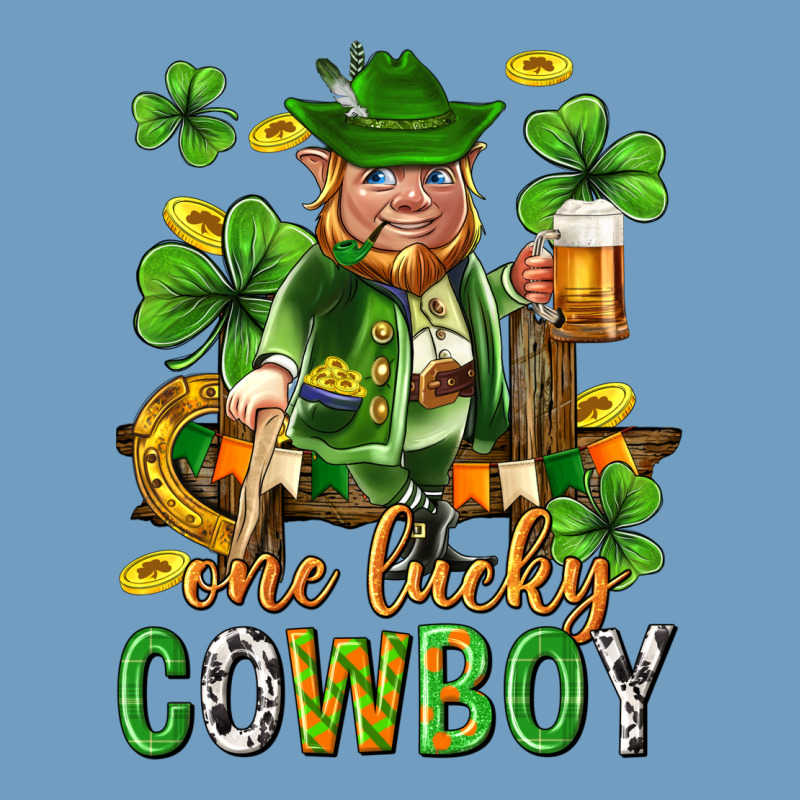 One Lucky Cowboy With St. Patricks Elf Urban Heavy Tee by Neo Western | Teevron
