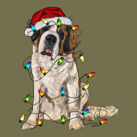 Saint Bernard With Christmas Lights Vintage Hoodie | Teevron