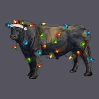 Christmas Black Angus Bull With Christmas Lights Vintage Hoodie | Teevron