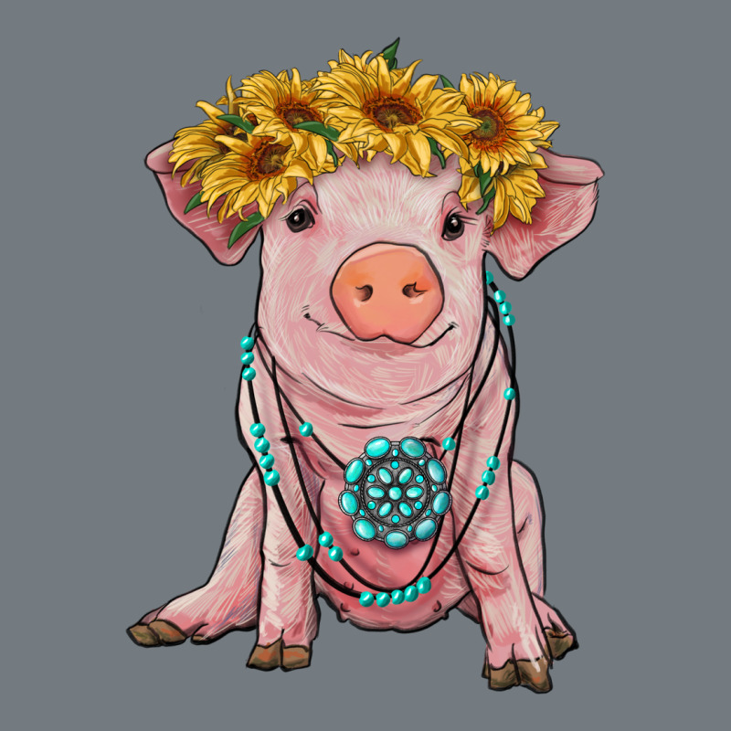 Sunflower Pig With Gemstone Heavyweight Sweatshirt by RanaPortraitStore | Teevron