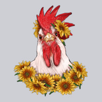 Rooster Head With Sunflowers Heavyweight Sweatshirt | Teevron