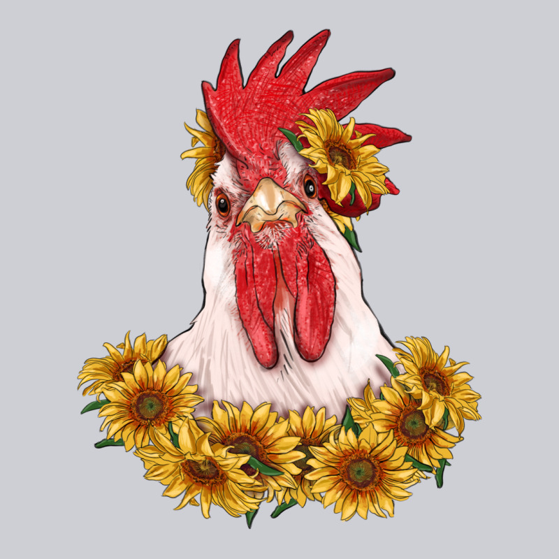 Rooster Head With Sunflowers Heavyweight Sweatshirt by RanaPortraitStore | Teevron