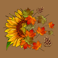 Sunflower And Autumn Leaves Vintage Tee | Teevron