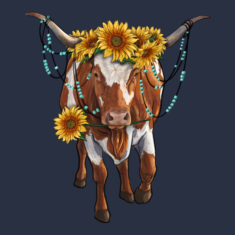 Longhorn Cow With Sunflowers Heavyweight Sweatshirt by RanaPortraitStore | Teevron