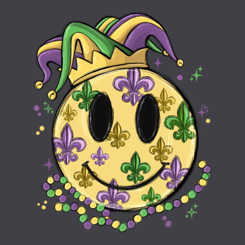 Smiley Face Mardi Gras Heavyweight Hoodie by MaliasSmallBusiness | Teevron