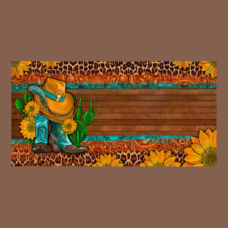 Custom Cowboy Boots Sunflowers And Cactus License Plate Zipper Hoodie by Artiststas | Teevron
