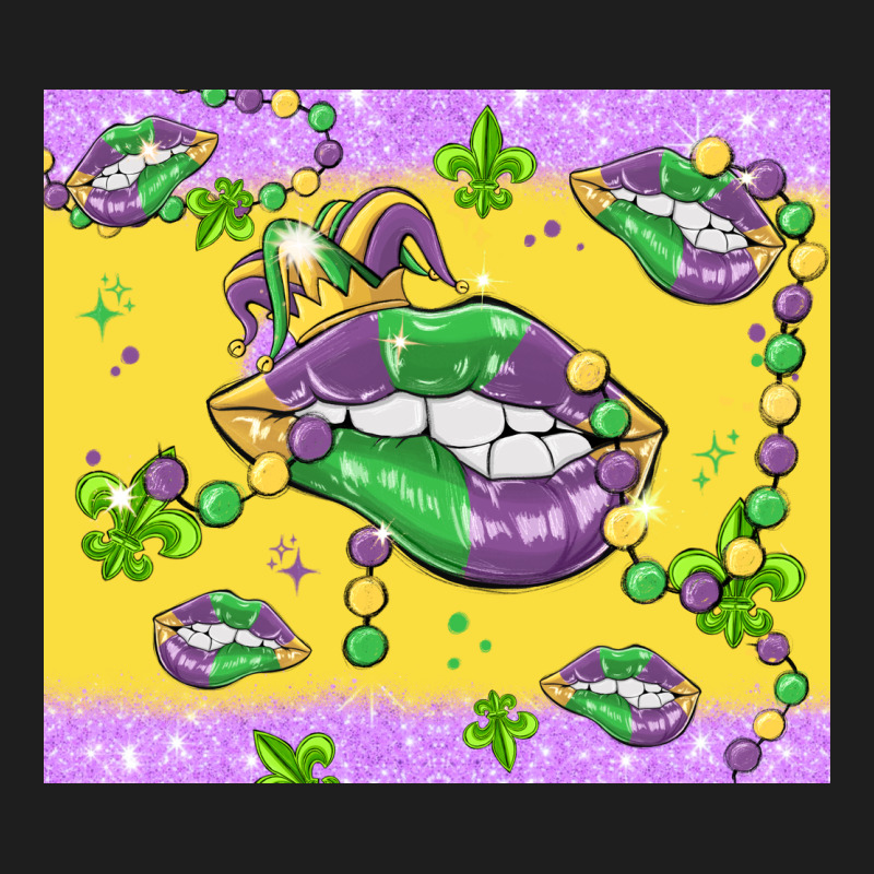 Mardi Gras Lips Heavyweight Hoodie by MaliasSmallBusiness | Teevron