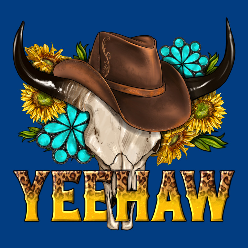 Yeehaw Bull Skull Premium Sweatshirt by NancyCooperArtShop | Teevron