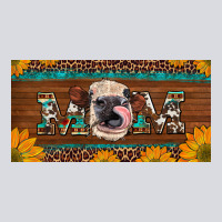Western Heifer Mom With Sunflowers And Turquoise License Plate Zipper Hoodie | Teevron