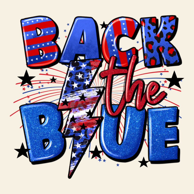 Back The Blue With Lightning Bolt 4th Of July Vintage Tee by CowGirlArtShop | Teevron