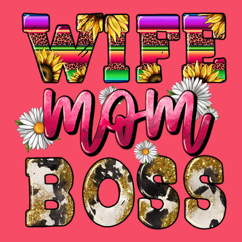Wife Mom Boss Daisy Premium Sweatshirt by NancyCooperArtShop | Teevron