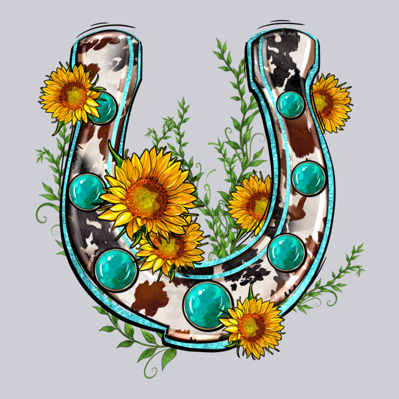 Cowhide Sunflower Horseshoe Heavyweight Sweatshirt by Zillion Design Studio | Teevron