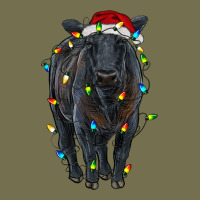 Christmas Black Angus Cattle With Lights Vintage Hoodie | Teevron