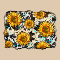 Cowhide Sunflower Pattern Heavyweight Sweatshirt | Teevron