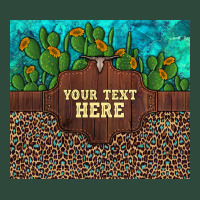 Preview Custom Cactus And Sunflowers Leopard Turquoise Zipper Hoodie | Teevron