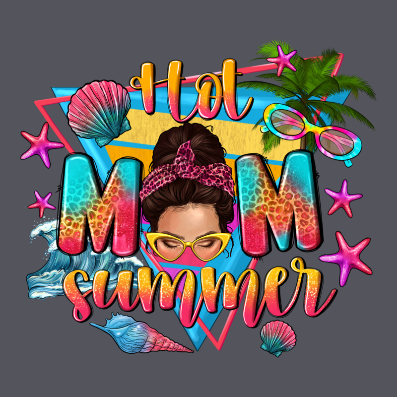 Hot Mom Summer With Messy Bun Vintage Hoodie by texasbilliewilder | Teevron