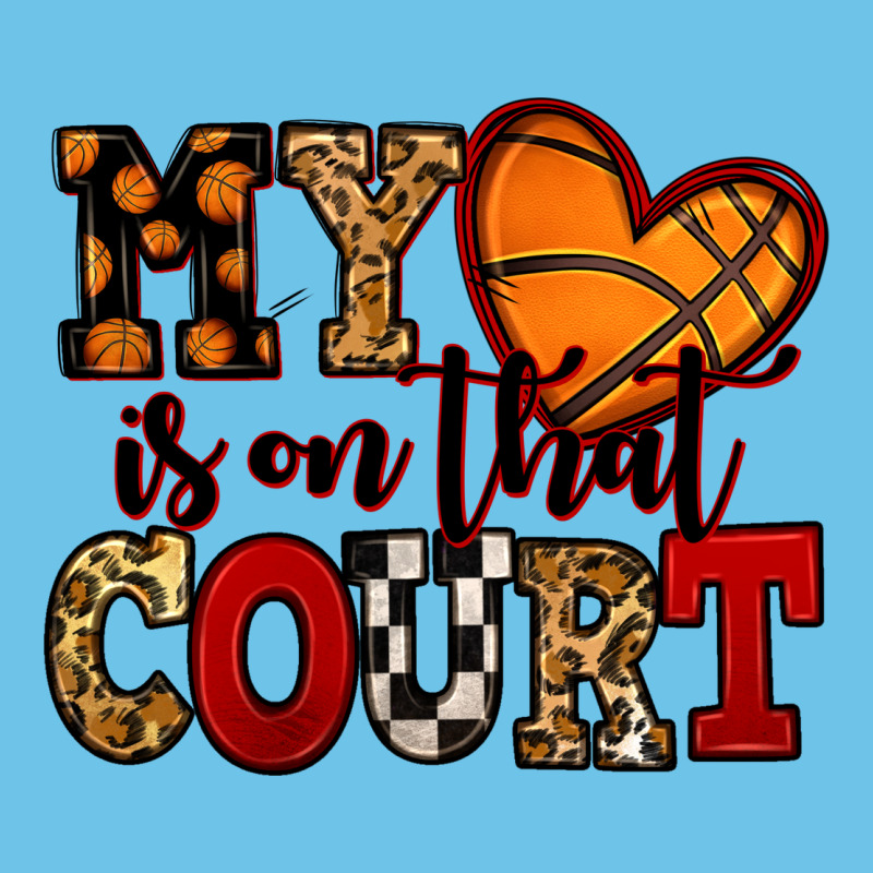 My Heart Is On That Court Basketball Red And Black Premium Sweatshirt by NancyCooperArtShop | Teevron
