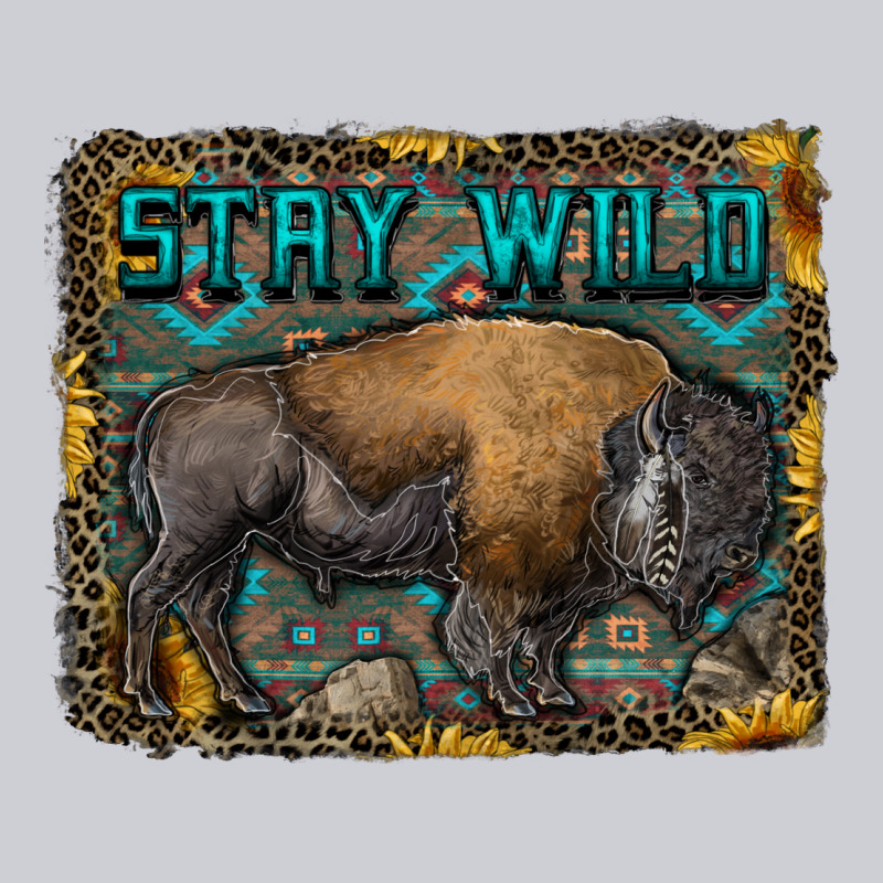 Stay Wild Aztec Bison Heavyweight Sweatshirt by RanaPortraitStore | Teevron