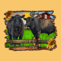 Black Angus Cattle And Bull In Barnyard Vintage Hoodie | Teevron