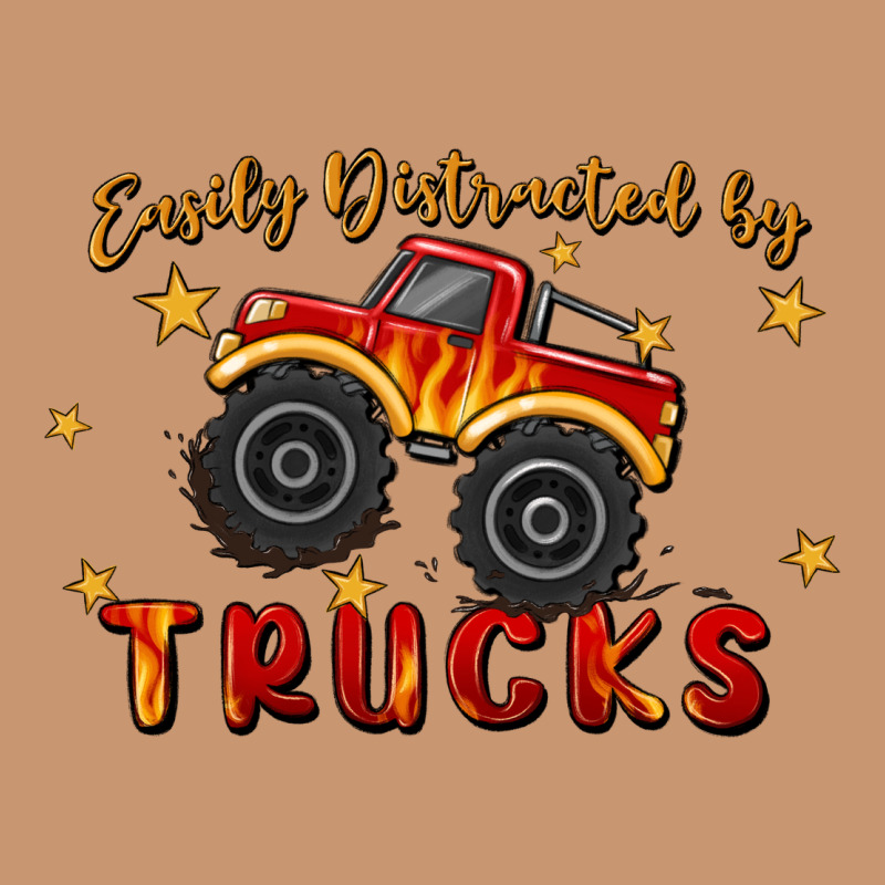 Easily Distracted By Trucks Heavyweight Hoodie by MaliasSmallBusiness | Teevron