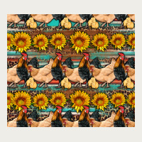 Seamless Poultry Farm Sunflowers Chicken Coop Tumbler Zipper Hoodie | Teevron