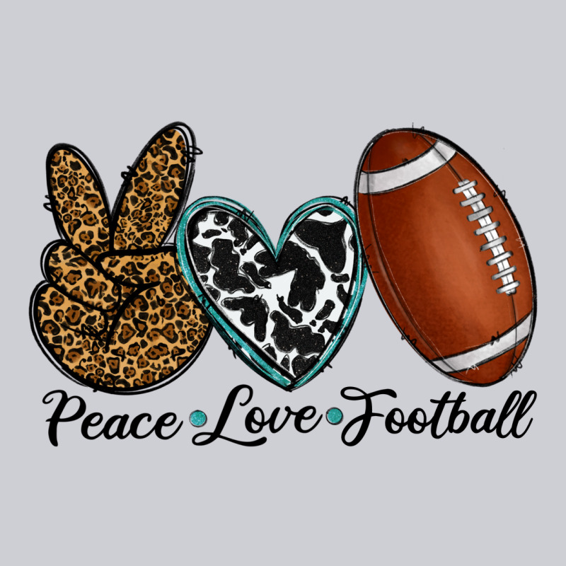 Peace Love Football Heavyweight Sweatshirt by RanaPortraitStore | Teevron