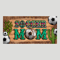 Soccer Mom With Ball And Cactus And Serape Licanse Plate Zipper Hoodie | Teevron