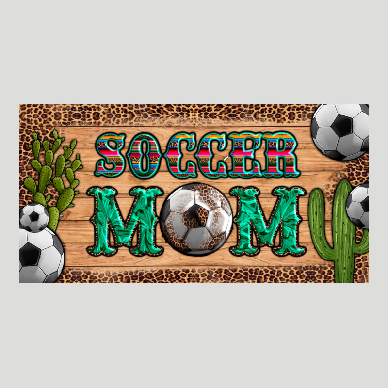 Soccer Mom With Ball And Cactus And Serape Licanse Plate Zipper Hoodie by Artiststas | Teevron