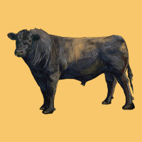 Black Angus Bull Vintage Hoodie | Teevron