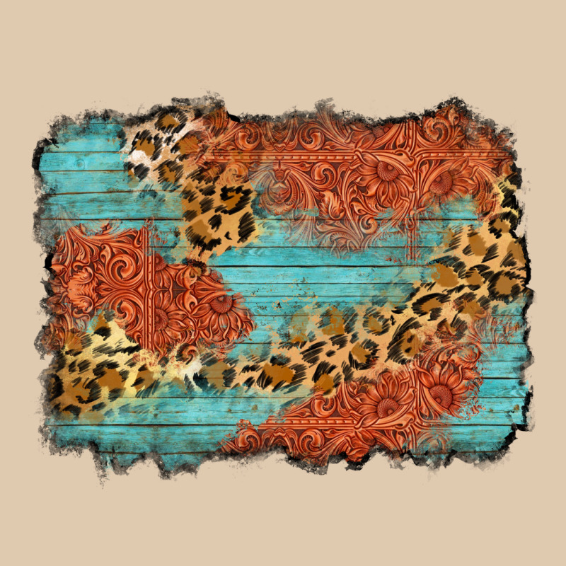 Western Leopard Tooled Leather Background Heavyweight Sweatshirt by Zillion Design Studio | Teevron