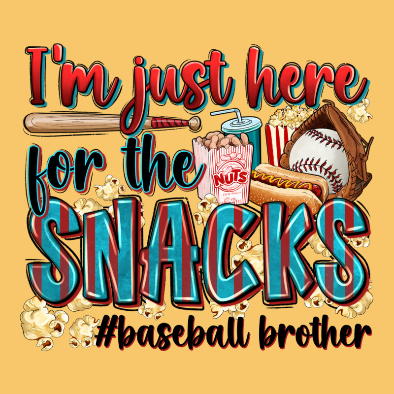 I'm Just Here For The Snacks #baseball Brother Vintage Hoodie by Zillion Design Studio | Teevron