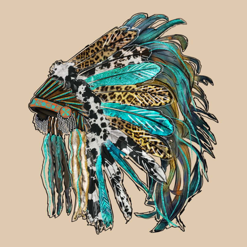 Indian Feather Headdress With Western  Patterns Heavyweight Sweatshirt by RanaPortraitStore | Teevron