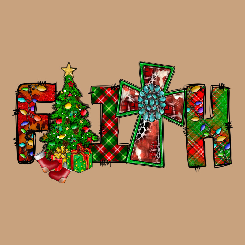Christmas Faith With Cross Vintage Tee by CowhideDigitalArt | Teevron